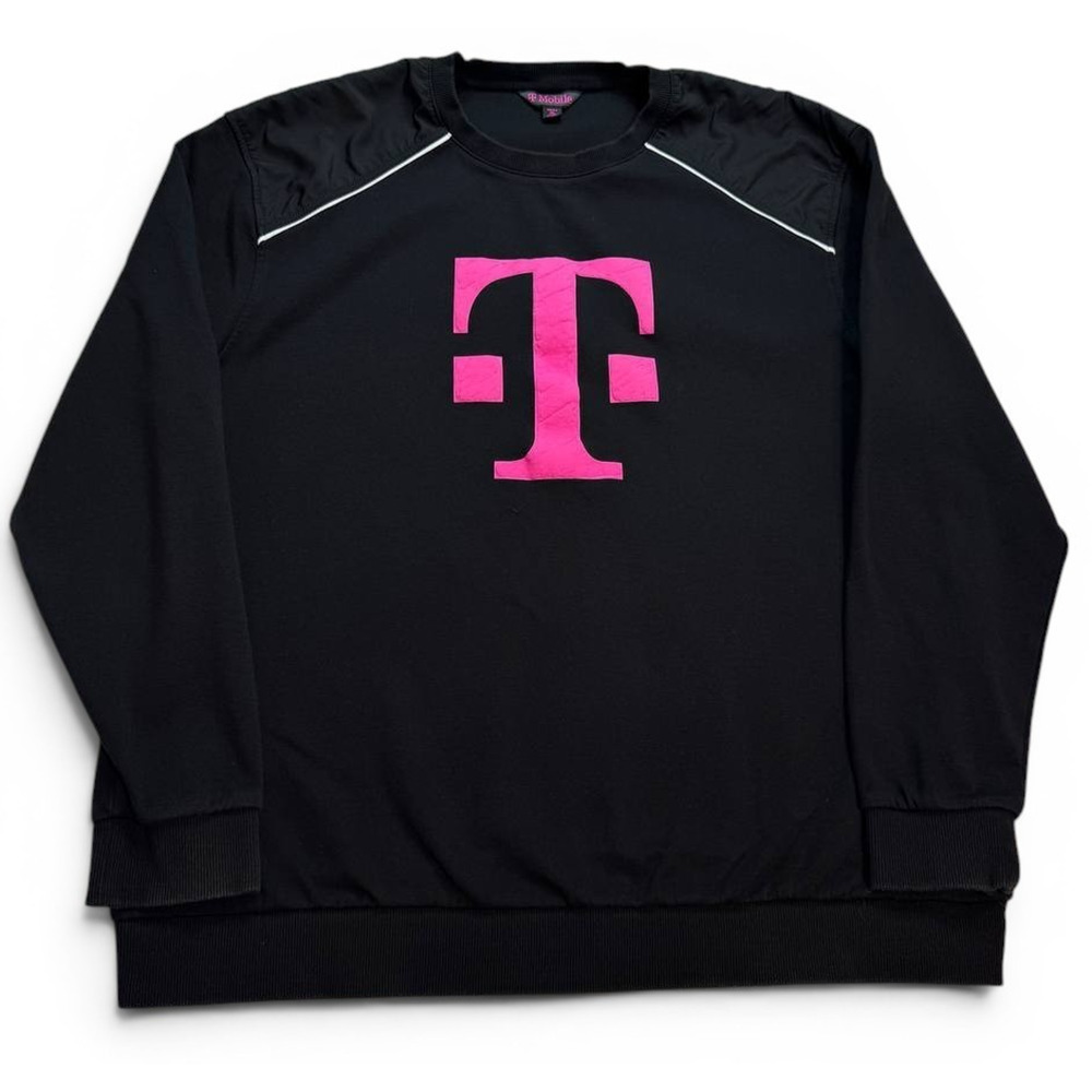 T-Mobile Men’s Black Crewneck Sweatshirt Pullover Logo Graphic XL